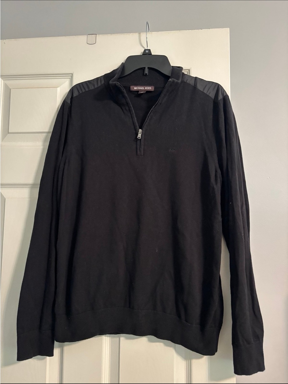 Michael Kors Men's Black Half-Zip Pullover Sweater